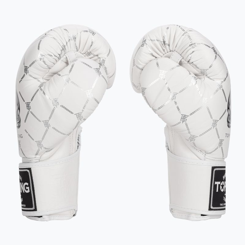 Bokso pirštinės Top King Boxing Chain white/silver 4