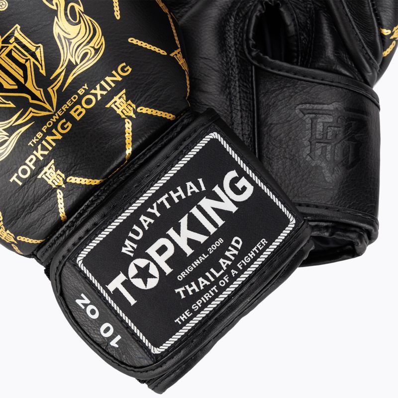 Bokso pirštinės Top King Boxing Chain black/gold 4