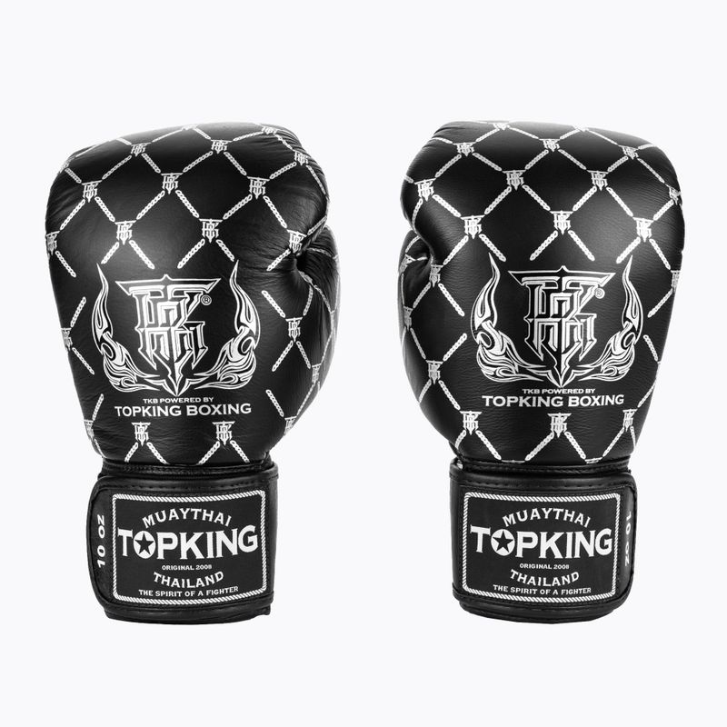 Bokso pirštinės Top King Boxing Chain black/silver