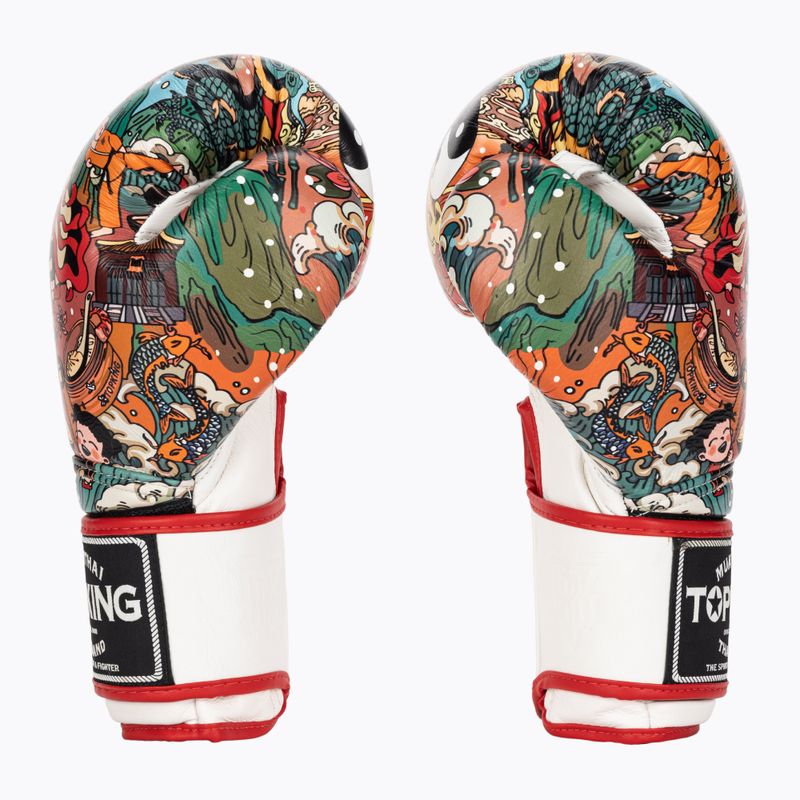Bokso pirštinės Top King Boxing Culture white/red TKBGCT-1C1 3