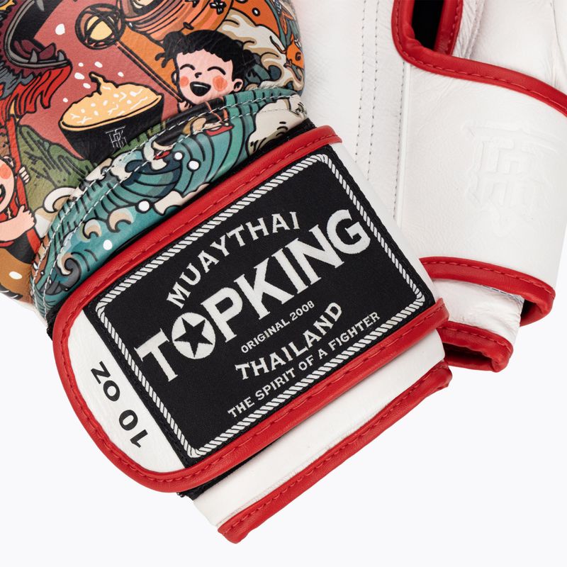 Bokso pirštinės Top King Boxing Culture white/red TKBGCT-1C1 4