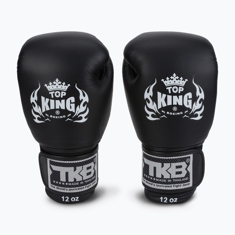 Top King Muay Thai Ultimate Air bokso pirštinės juodos TKBGAV