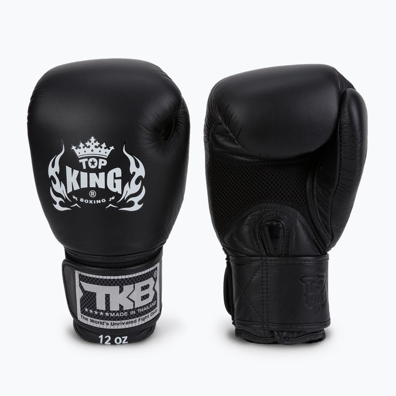 Top King Muay Thai Ultimate Air bokso pirštinės juodos TKBGAV 3