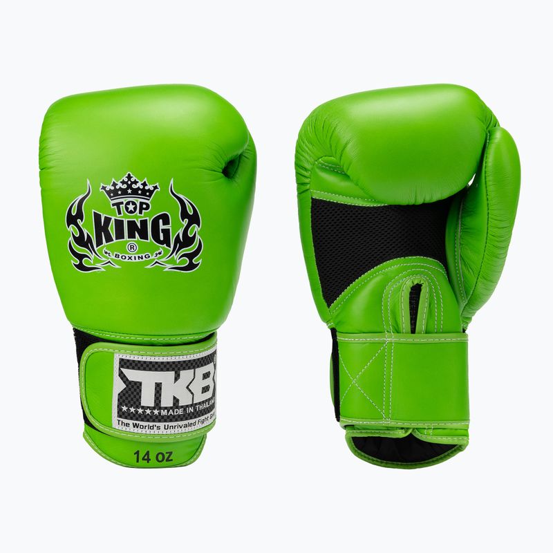 Top King Muay Thai Ultimate Air žalios bokso pirštinės TKBGAV-GN