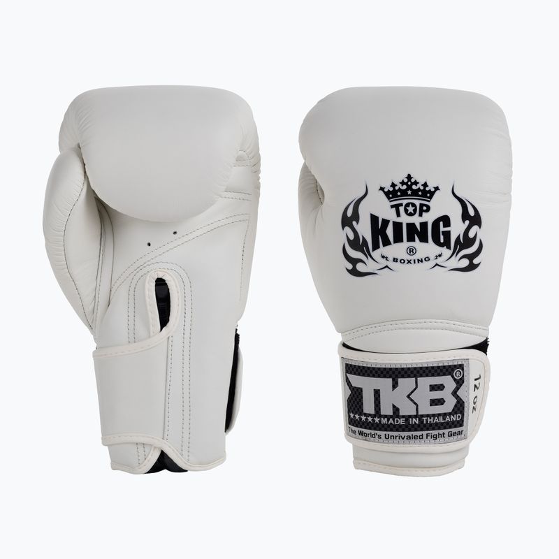 Top King Muay Thai Super White bokso pirštinės TKBGSV-WH 3