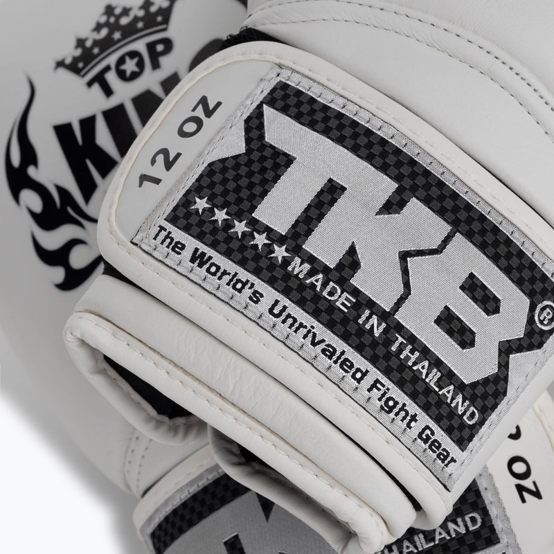 Top King Muay Thai Super White bokso pirštinės TKBGSV-WH 5