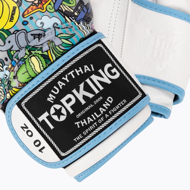 Bokso pirštinės Top King Boxing Culture white/blue 4