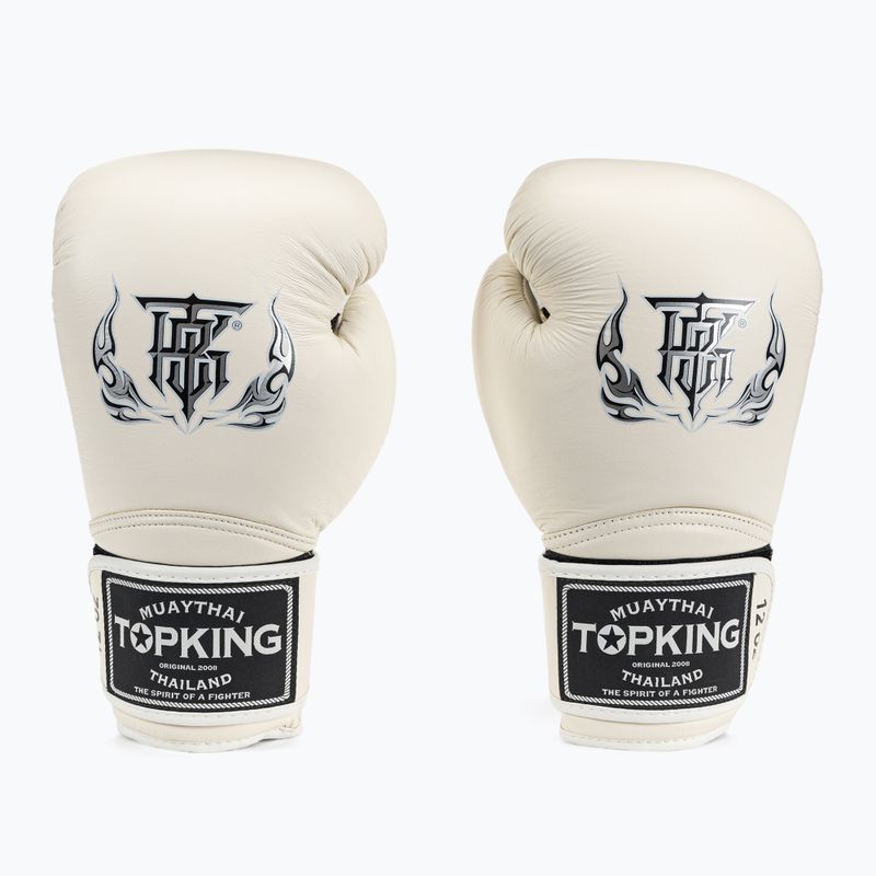 Top King Muay Thai bokso pirštinės Super Air white