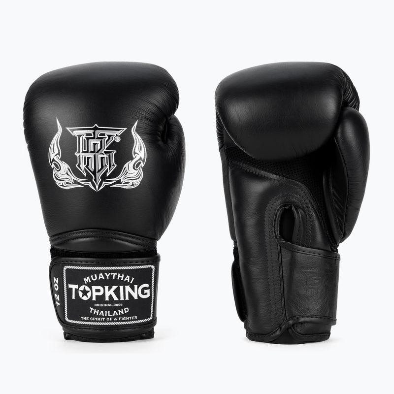 "Top King Muay Thai Super Air" bokso pirštinės juodos spalvos 3