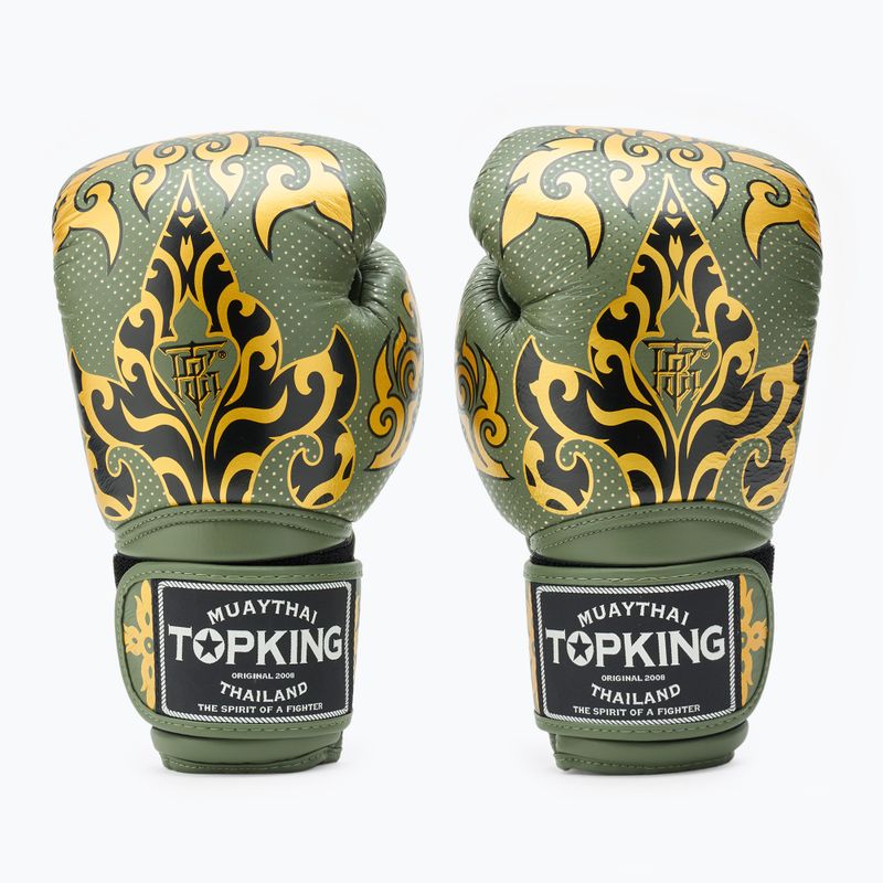 Bokso pirštinės Top King Boxing Kanok khaki 2