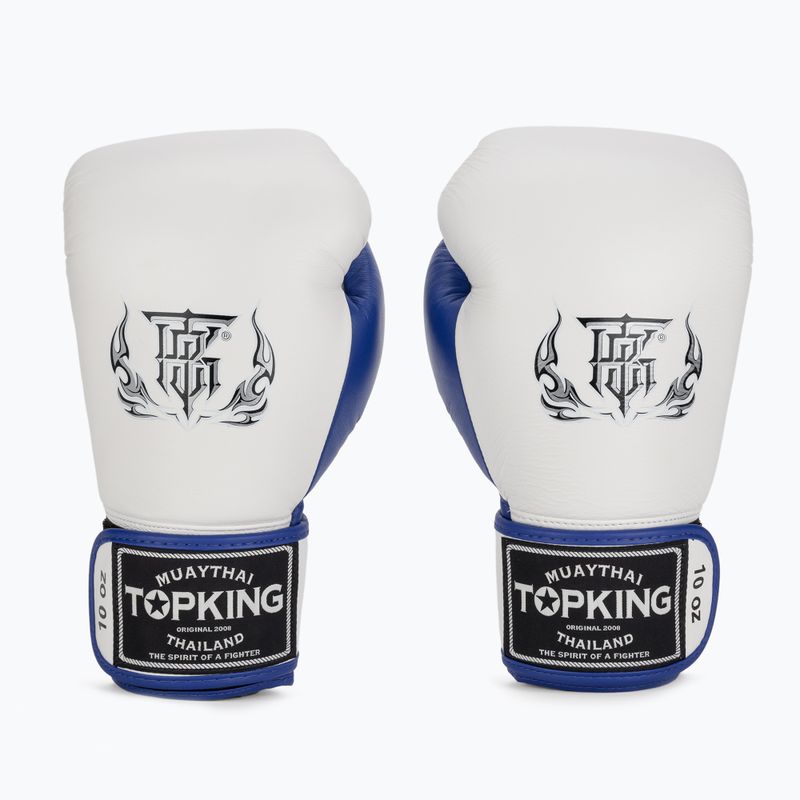 Bokso pirštinės Top King Boxing Reborn white/blue