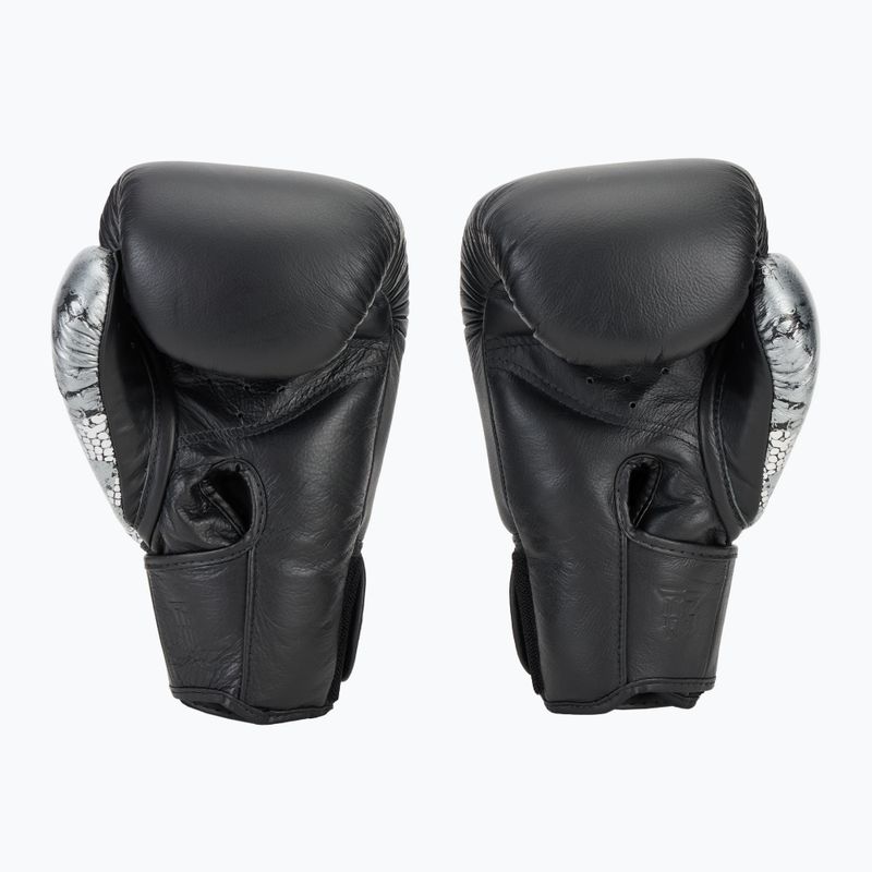 Bokso pirštinės Top King Muay Thai Power Snake black/silver 3