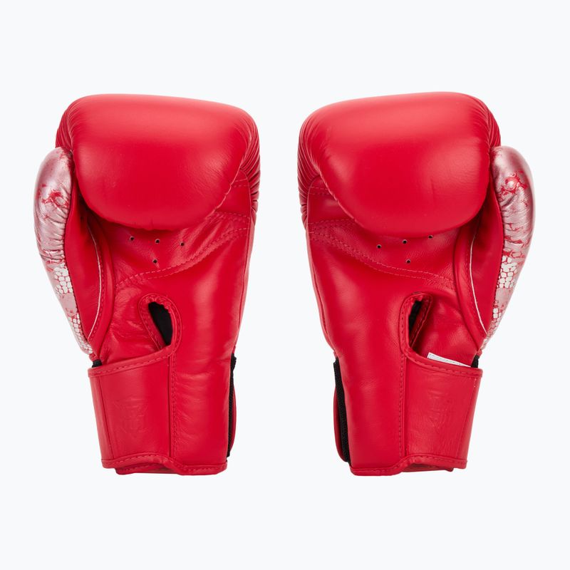 Bokso pirštinės Top King Muay Thai Power Snake red/silver 3
