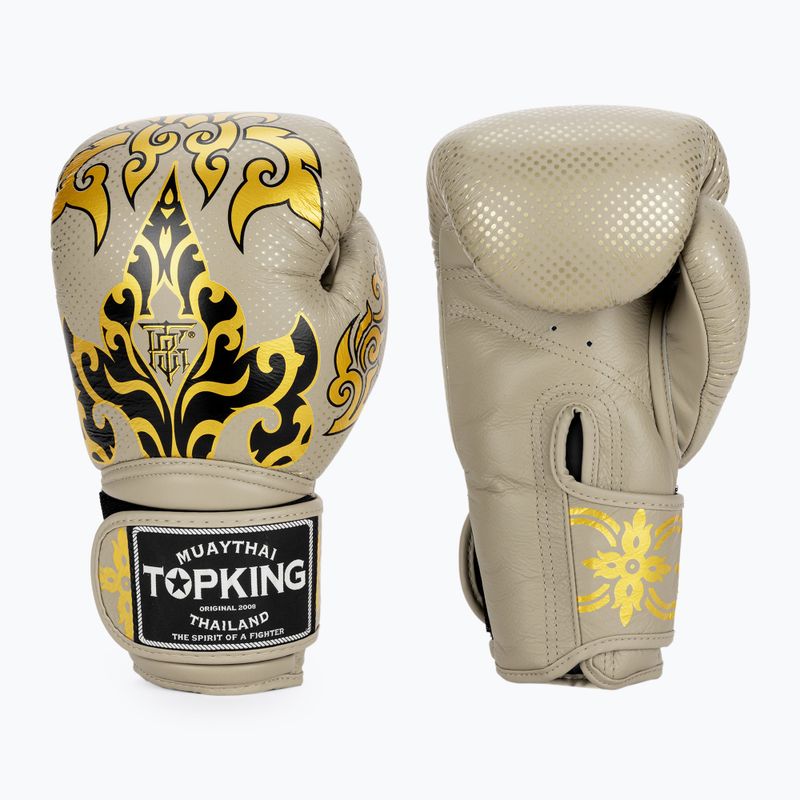 Bokso pirštinės Top King Boxing Kanok beige