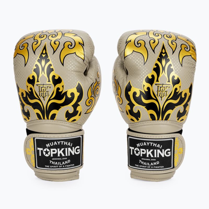Bokso pirštinės Top King Boxing Kanok beige