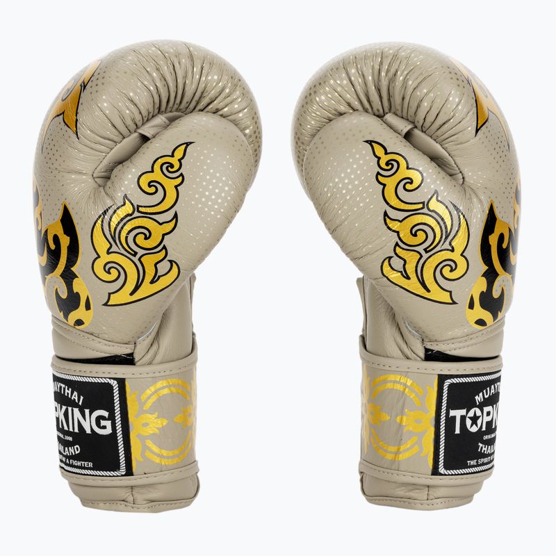 Bokso pirštinės Top King Boxing Kanok beige 3