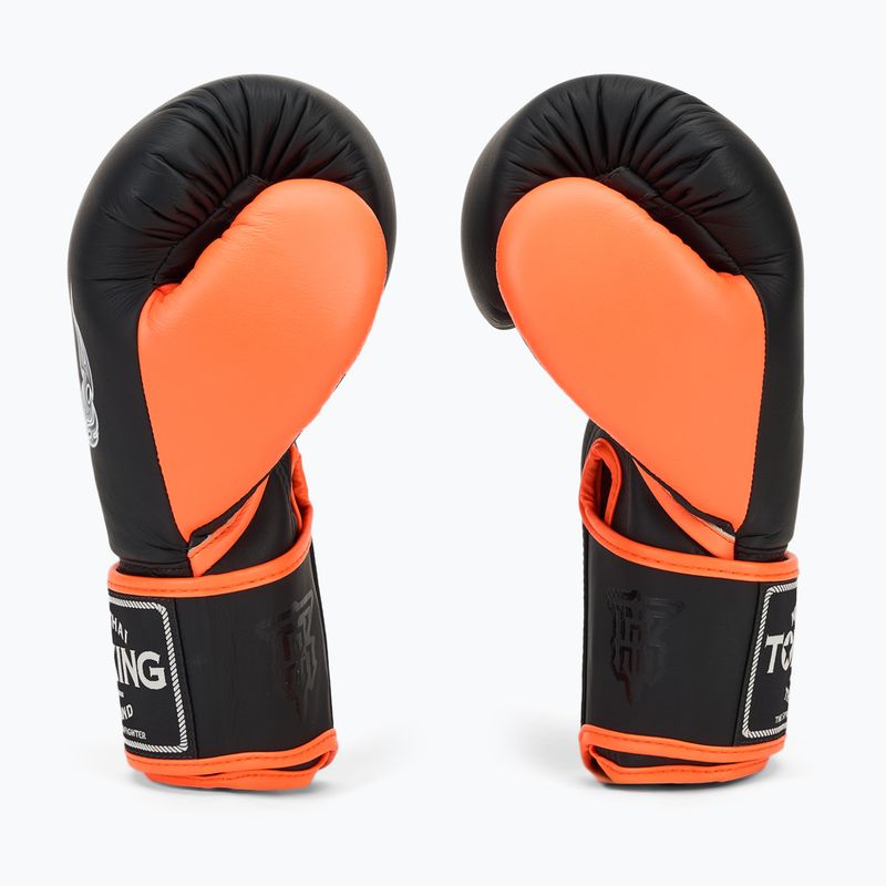Bokso pirštinės Top King Reborn Boxing Semi Leather white/orange 4