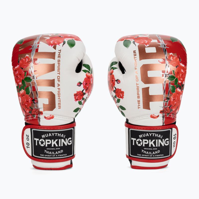 Bokso pirštinės Top King Boxing Rose white
