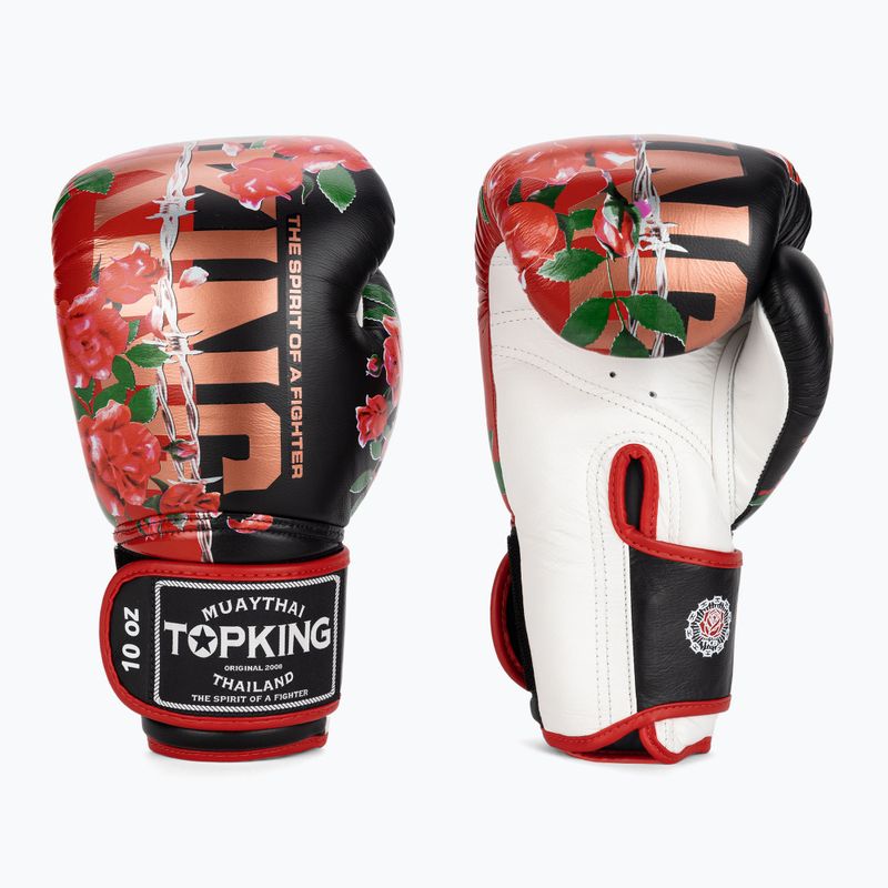 Bokso pirštinės Top King Boxing Rose white/black