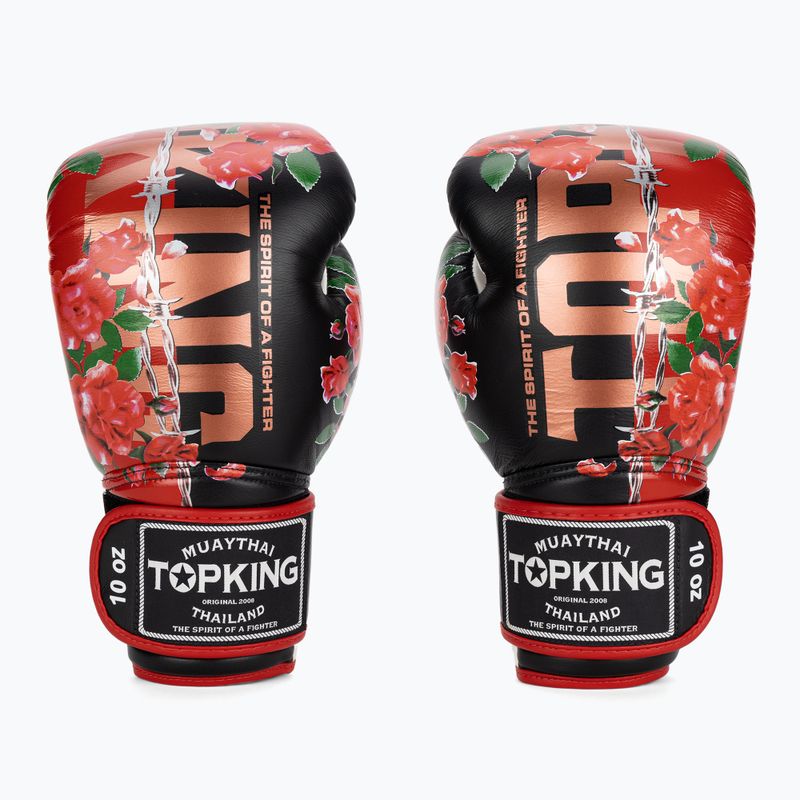 Bokso pirštinės Top King Boxing Rose white/black