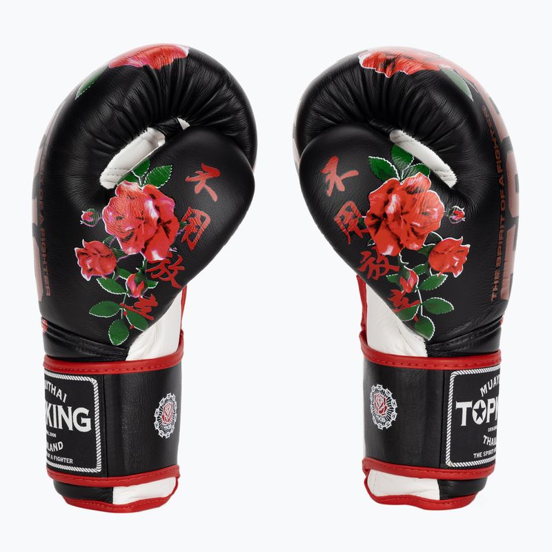 Bokso pirštinės Top King Boxing Rose white/black 3