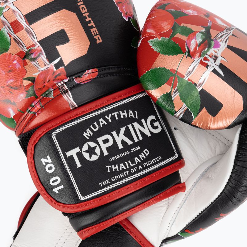 Bokso pirštinės Top King Boxing Rose white/black 4
