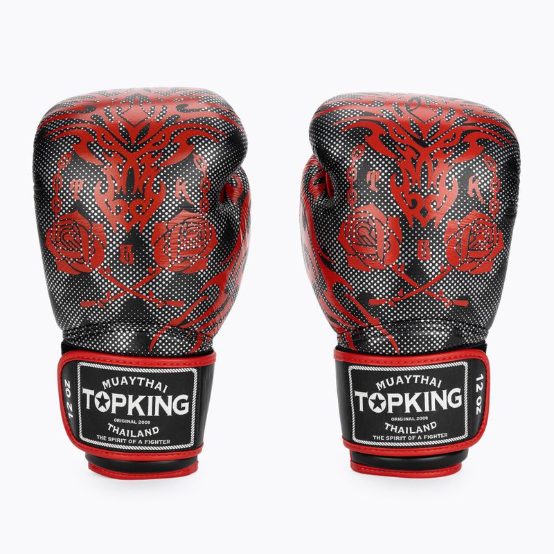 Bokso pirštinės Top King Boxing Dragon red/black