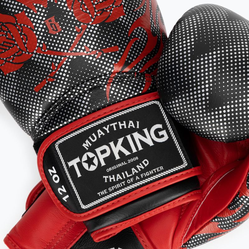 Bokso pirštinės Top King Boxing Dragon red/black 4