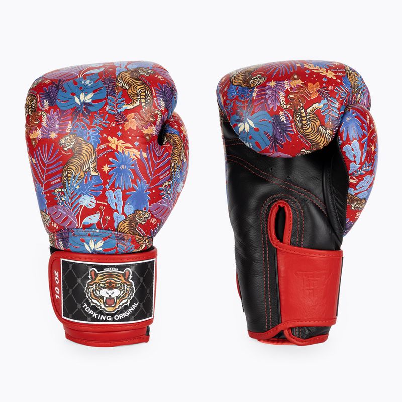 Bokso pirštinės Top King Boxing Wild Tiger black/red