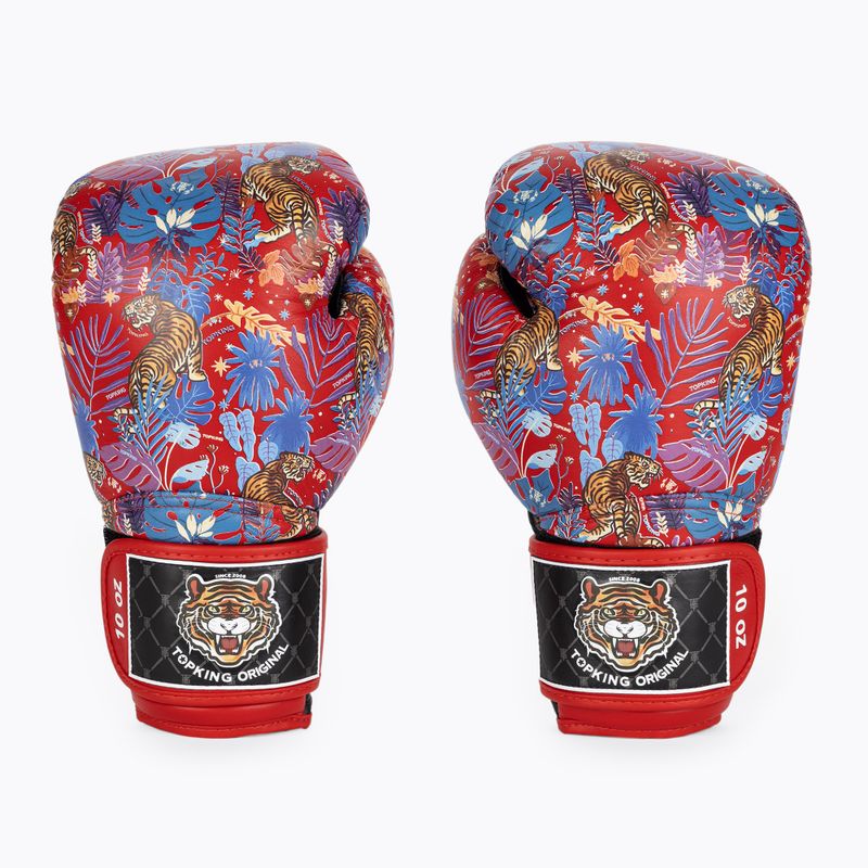 Bokso pirštinės Top King Boxing Wild Tiger black/red