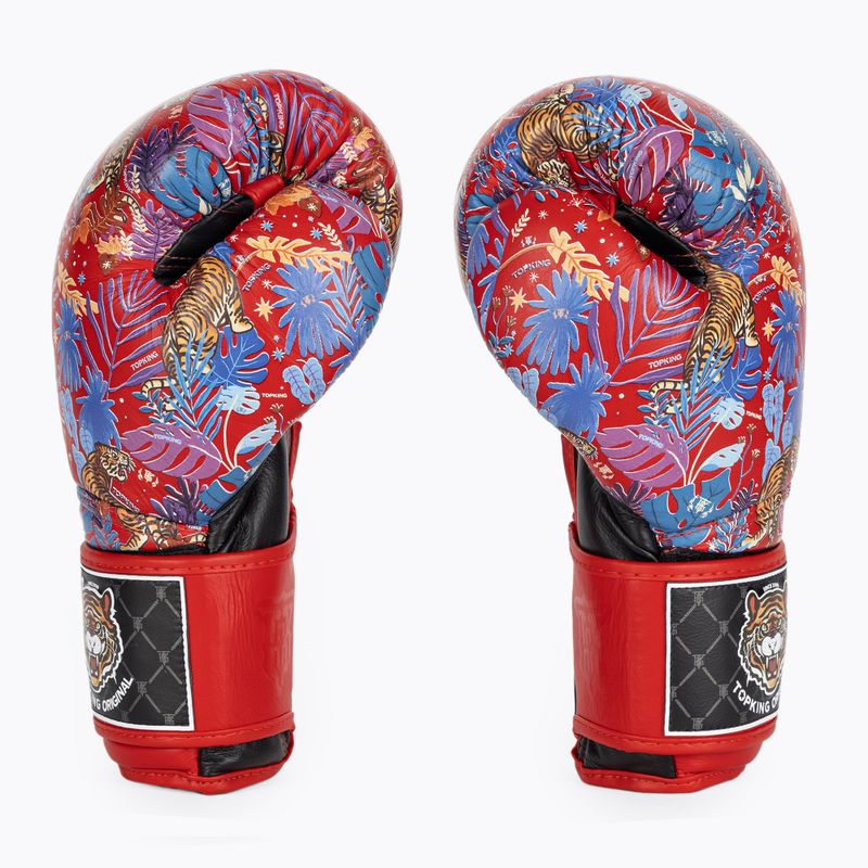Bokso pirštinės Top King Boxing Wild Tiger black/red 3