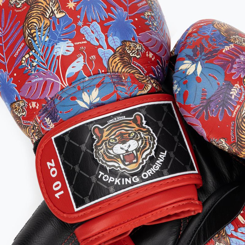 Bokso pirštinės Top King Boxing Wild Tiger black/red 4