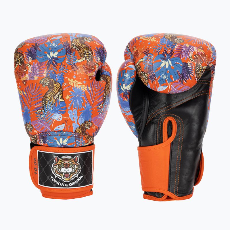 Bokso pirštinės Top King Boxing Wild Tiger black/orange