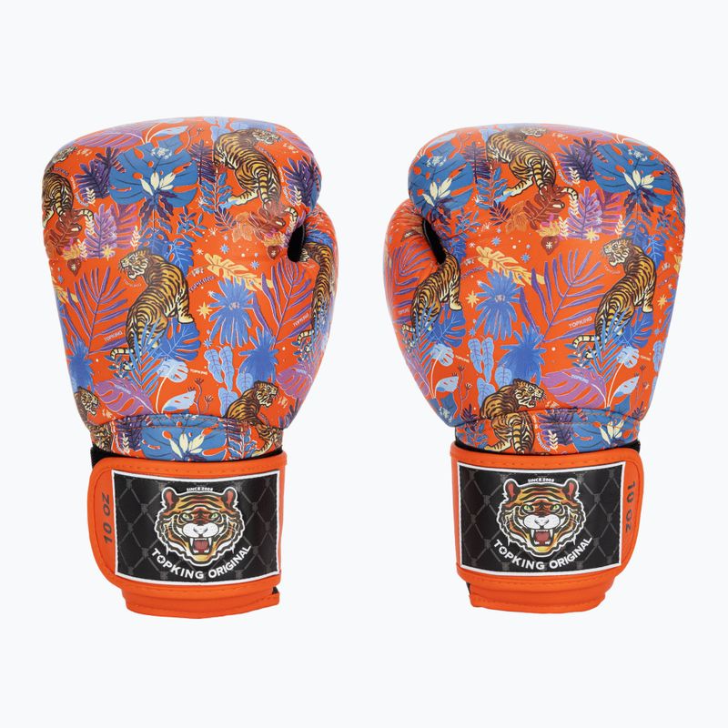 Bokso pirštinės Top King Boxing Wild Tiger black/orange