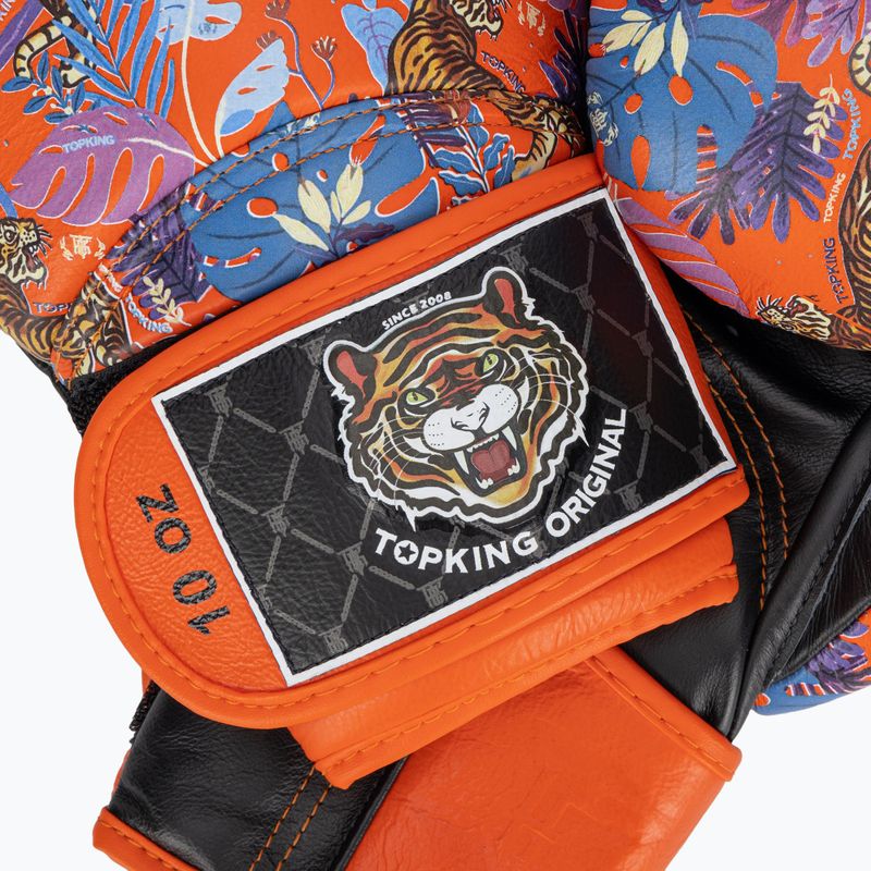 Bokso pirštinės Top King Boxing Wild Tiger black/orange 4