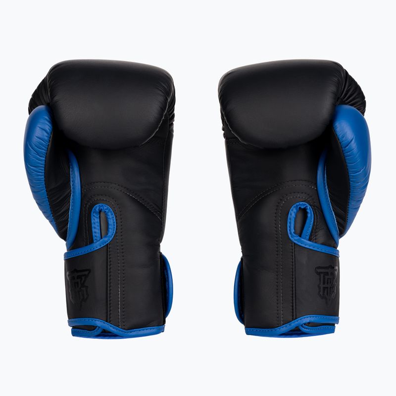 Bokso pirštinės Top King Reborn Boxing Semi Leather black/blue 2