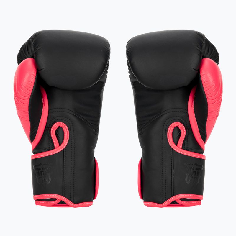 Bokso pirštinės Top King Reborn Boxing Semi Leather black/pink 2