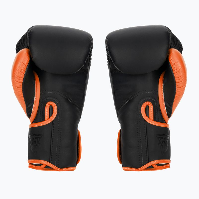 Bokso pirštinės Top King Reborn Boxing Semi Leather black/orange 2