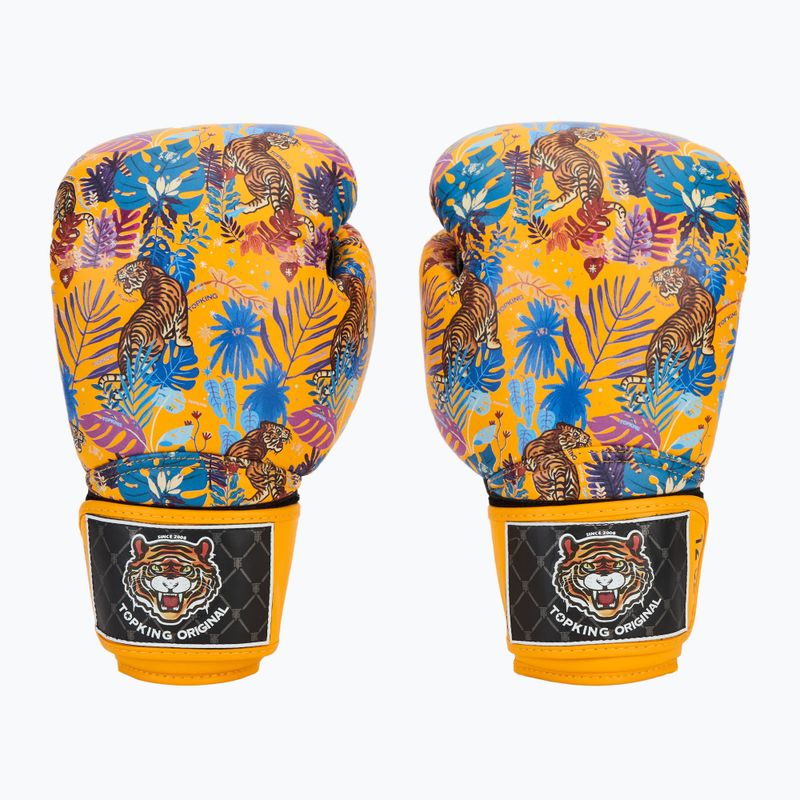 Bokso pirštinės Top King Boxing Wild Tiger black/yellow 2
