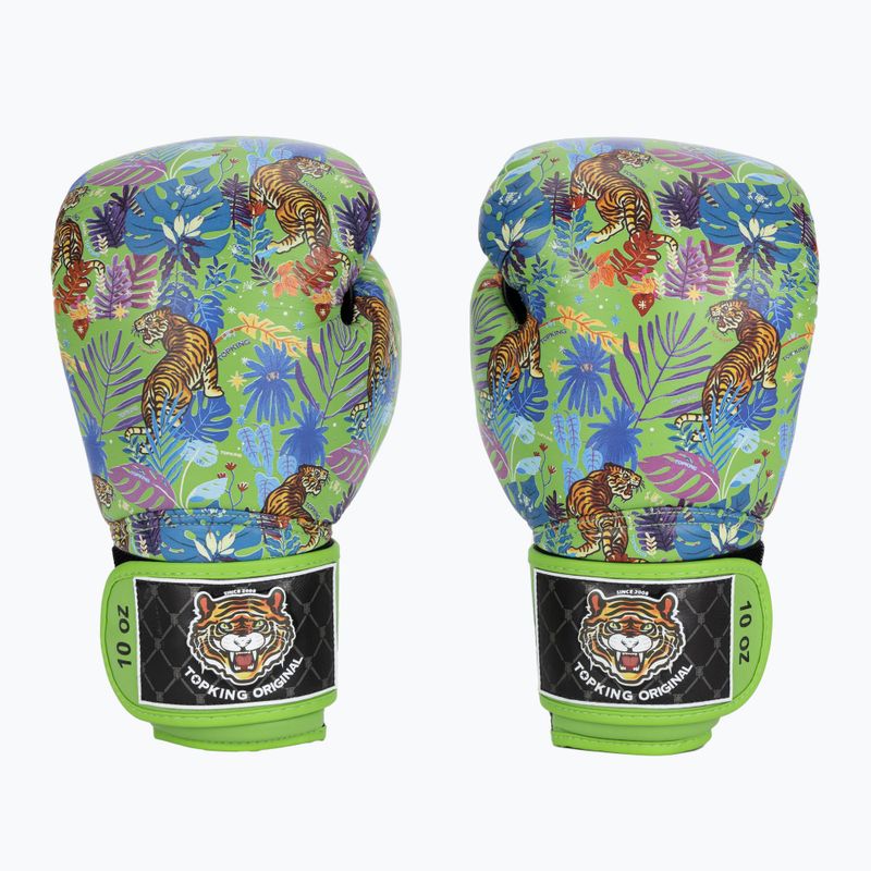 Bokso pirštinės Top King Boxing Wild Tiger black/green