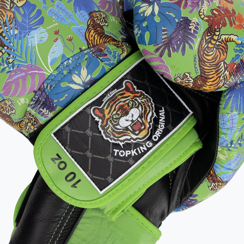 Bokso pirštinės Top King Boxing Wild Tiger black/green 4