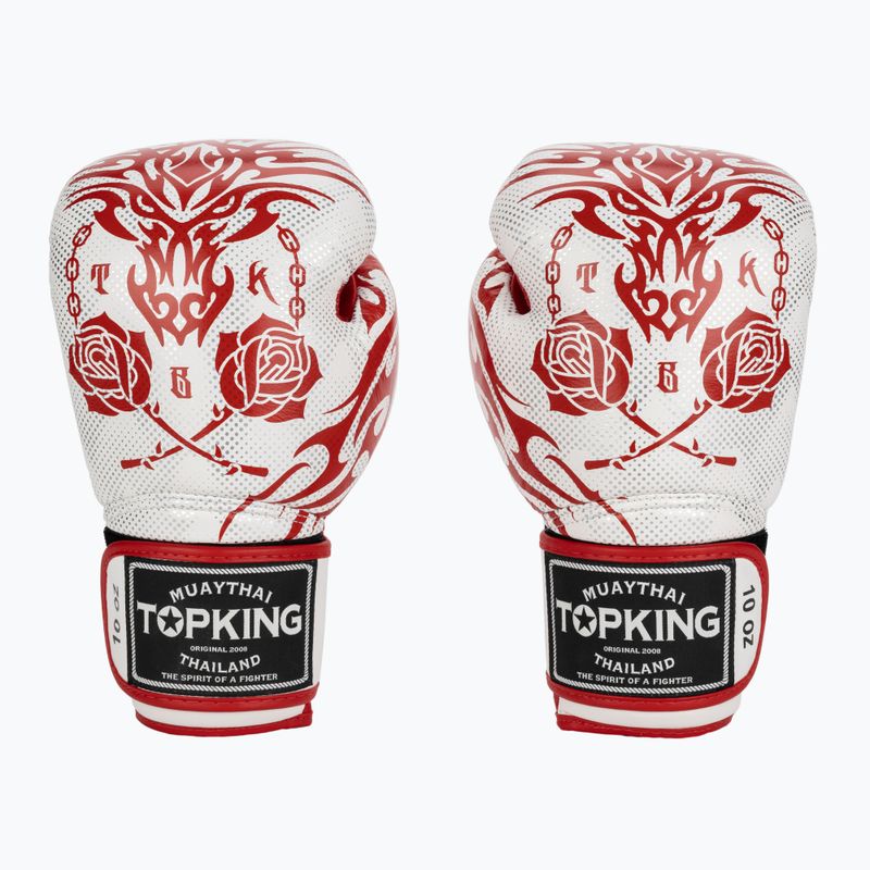 Bokso pirštinės Top King Boxing Dragon red/white