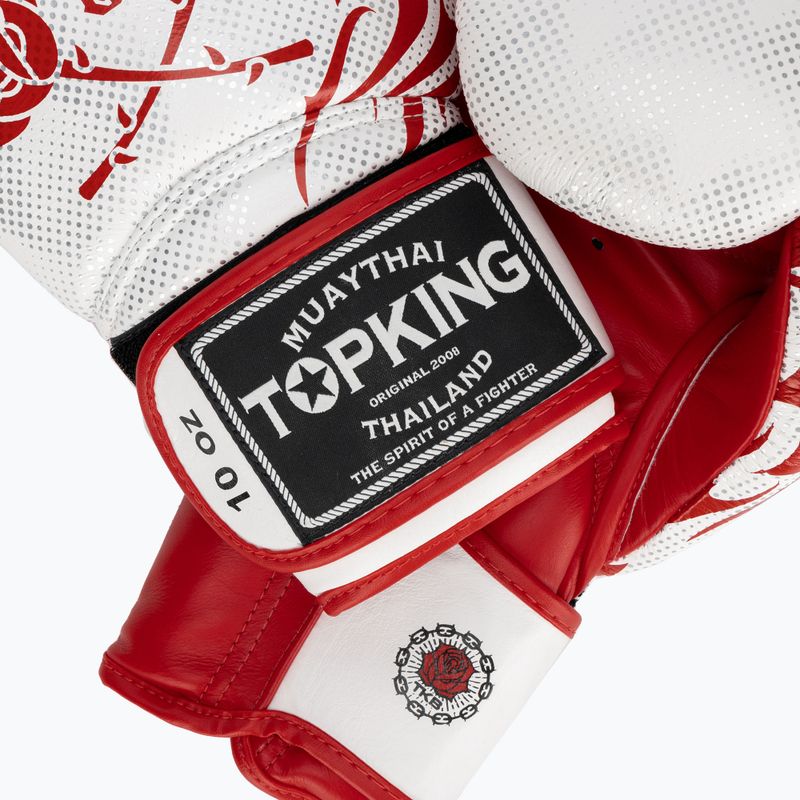 Bokso pirštinės Top King Boxing Dragon red/white 4