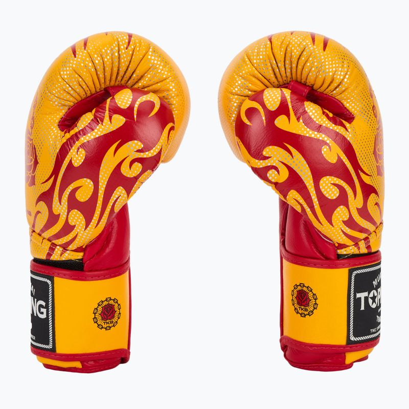 Bokso pirštinės Top King Boxing Dragon yellow 4