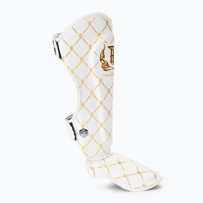 Blauzdų ir pėdų apsaugos Top King Chain Semi Leather white/gold 2