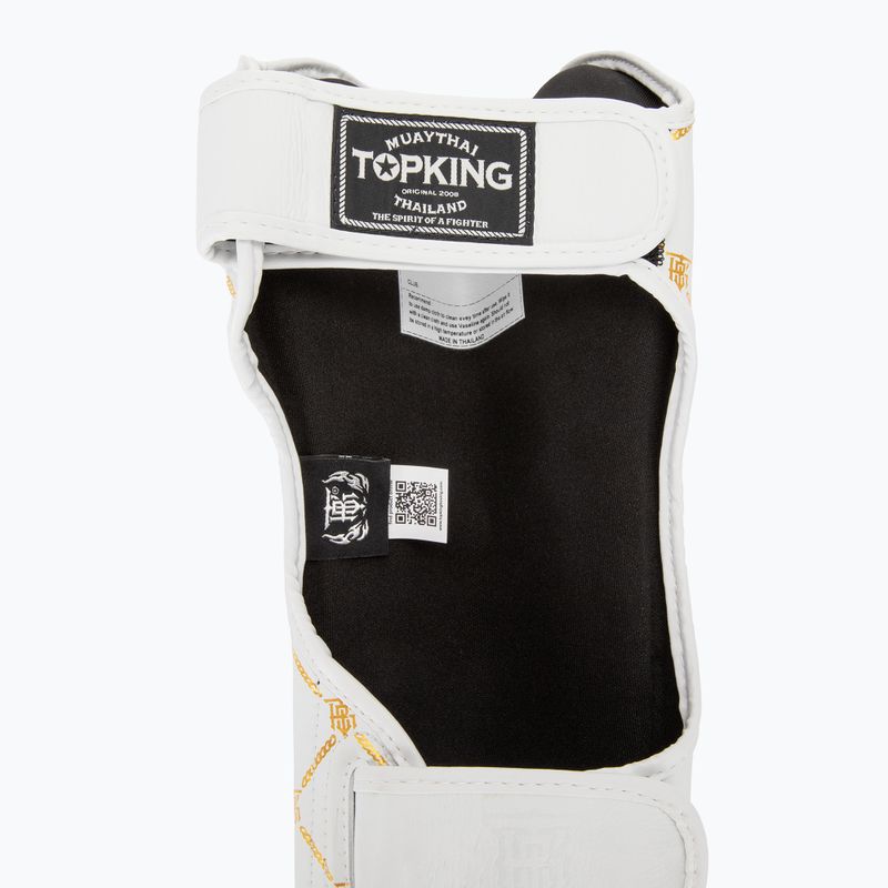 Blauzdų ir pėdų apsaugos Top King Chain Semi Leather white/gold 6