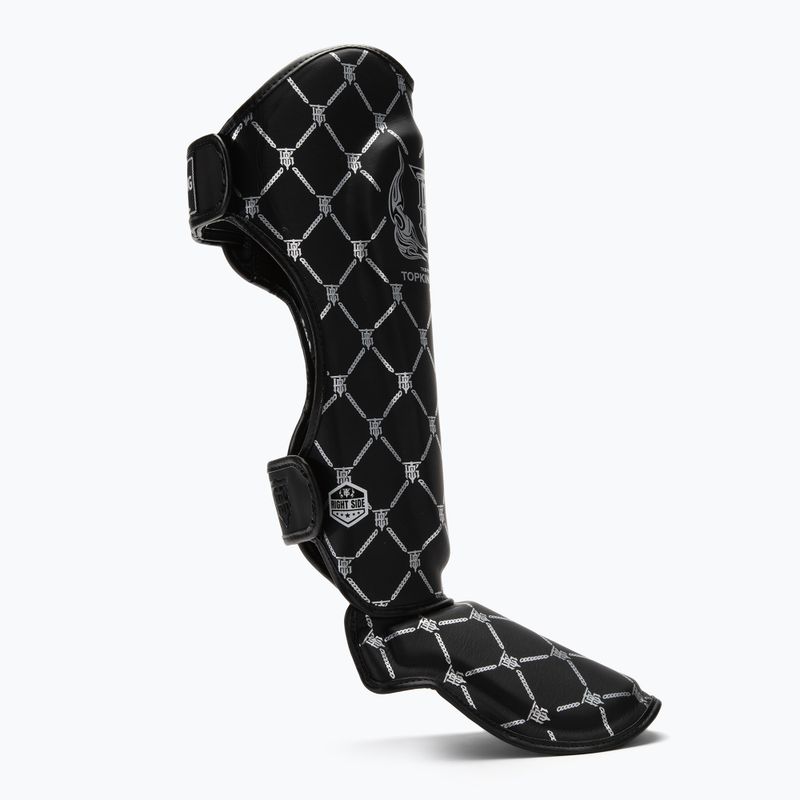 Blauzdų ir pėdų apsaugos Top King Chain Semi Leather black/silver 2