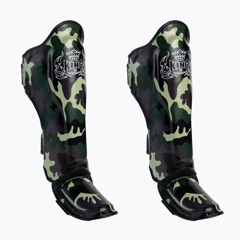 Top King Empower Camouflage žalios blauzdikaulių ir pėdų apsaugos TKSGEM-03-GN-L
