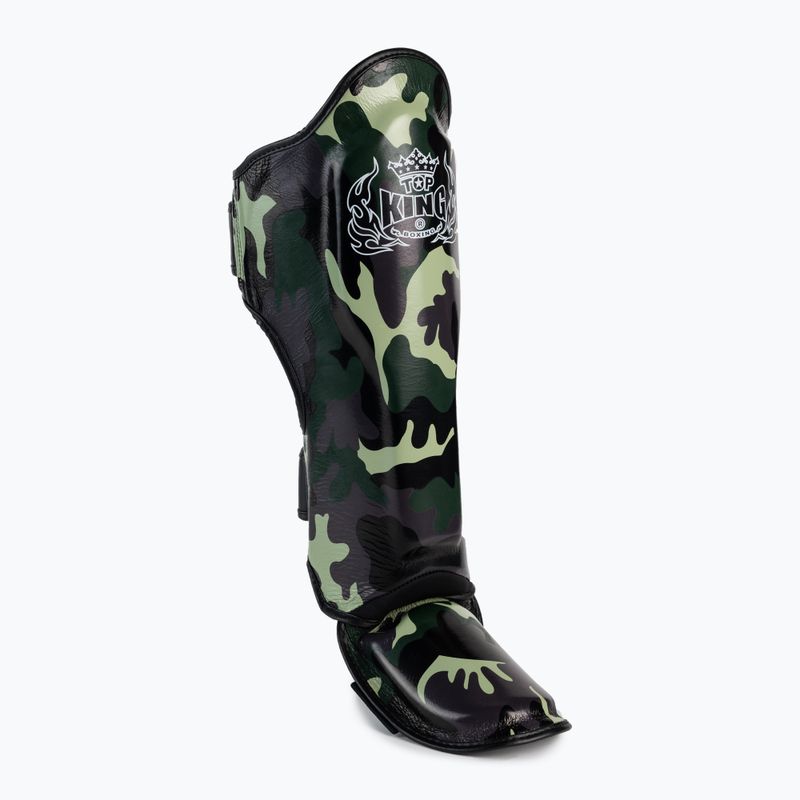 Top King Empower Camouflage žalios blauzdikaulių ir pėdų apsaugos TKSGEM-03-GN-L