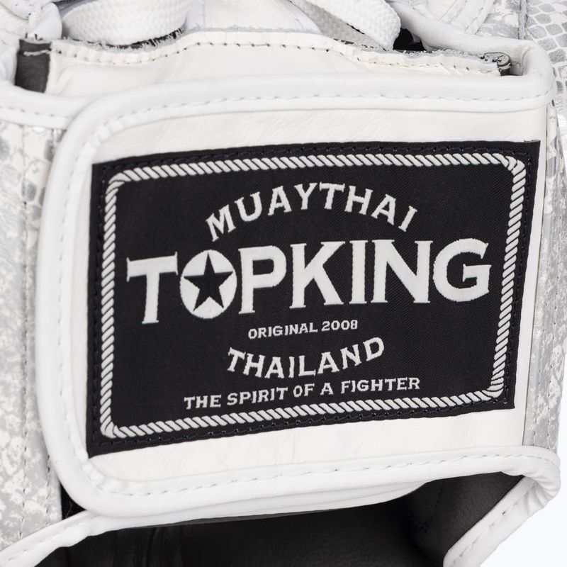 Bokso šalmas Top King Super Star white/silver 5